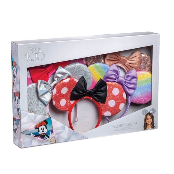 Disney Other - Disney 100th Anniversary 5 Piece Mickey Minnie Ears Box Set Collectors Sequins